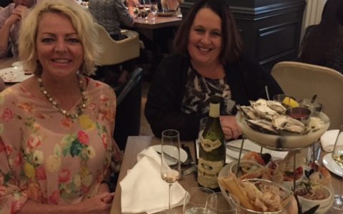 At the Oyster Bar, Sutton Place Hotel during Million Dollar Round Table Vancouver with Katrina Church, 2015/16 New Zealand Adviser of the Year.